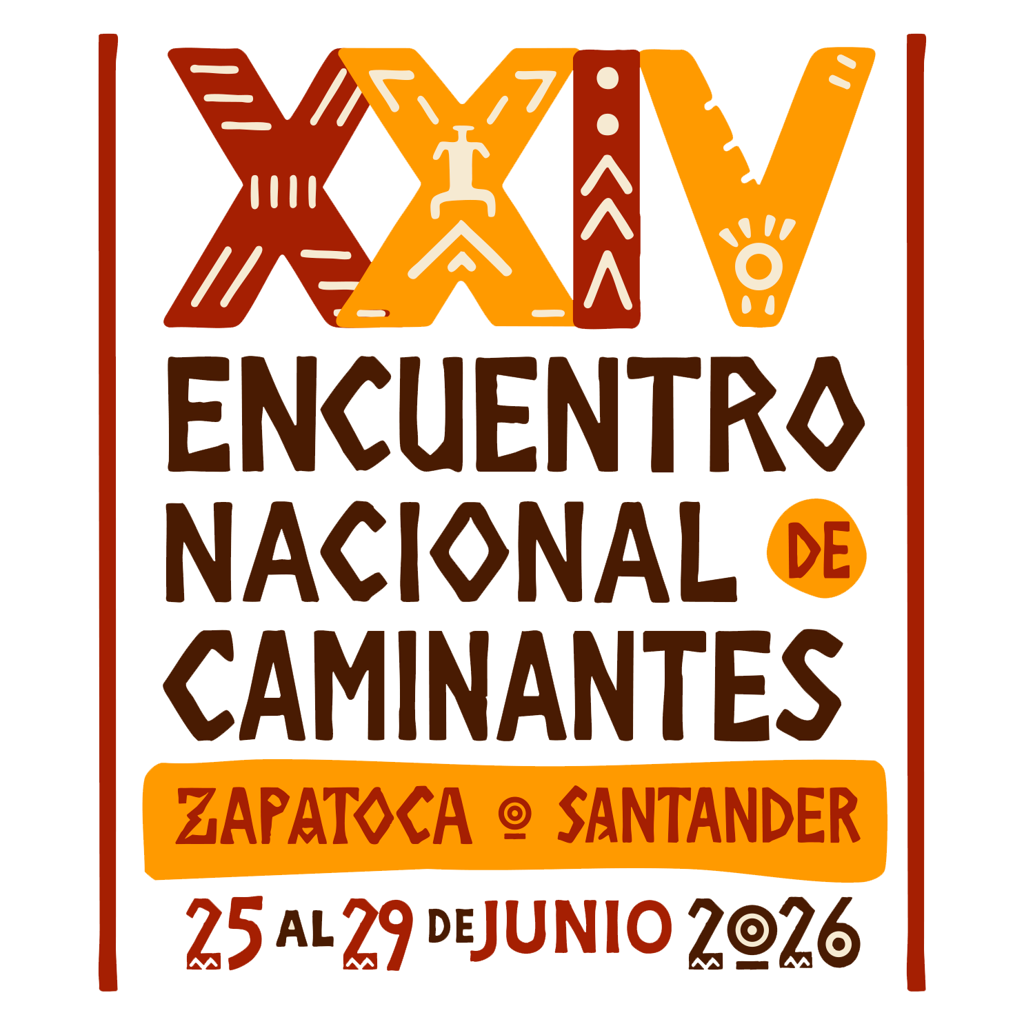 Identidad visual de XXIV Encuentro Nacional de Caminantes 2026